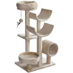 Katzenbaum Katzenkratzbaum Katzen Kletterbaum Kratzbaum Spielzeug Tunnel