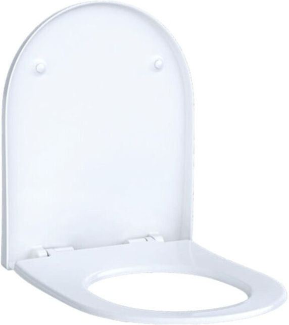 Geberit Abattant WC Acanto charnières MS chromé, avec frein de chute, blanc (500660012)