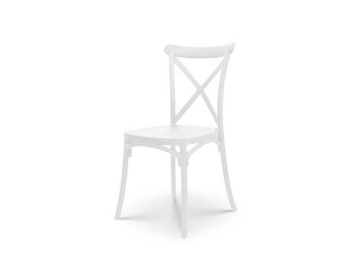 Chaise blanche style BISTROT en résine polypropylène