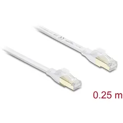 DELOCK RJ45 Flachband Patchkabel Cat.8.1 U/FTP 40Gbps, 0,25m