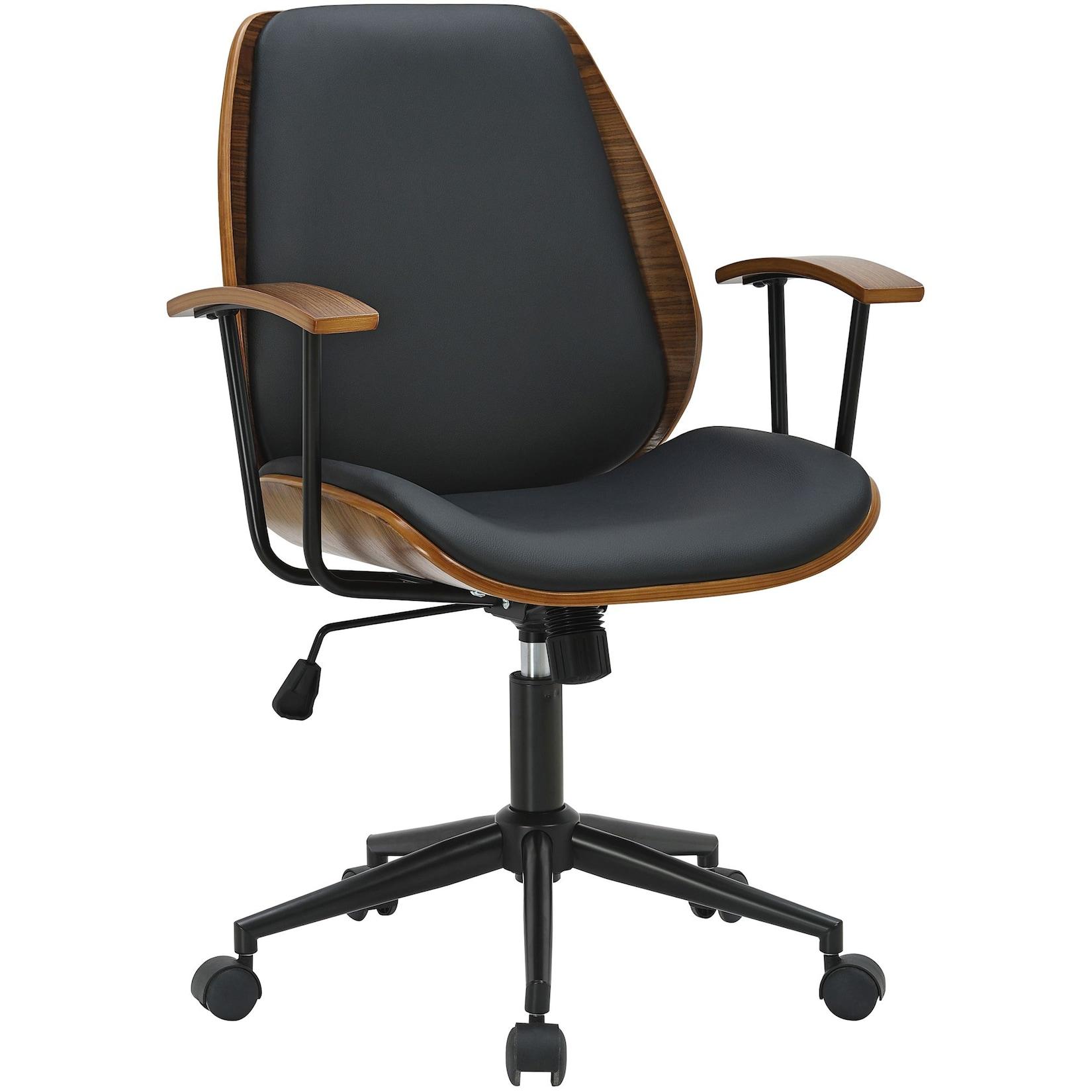 CLP Bürostuhl drehbar Arlondi mit Armlehnen, ergonomischer Schreibtischstuhl höhenverstellbar, Chefsessel ideal für Büro und Home Office