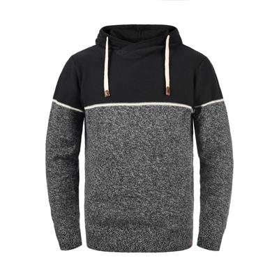 Strickfleece-Pullover INDICODE "Strickpullover IDLynde", Herren, Gr. S, schwarz, Obermaterial: 100% Baumwolle CO., Pullover