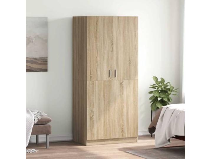 HKLGBVCR Kleiderschrank, Sonoma-Eiche, 80 x 52 x 180 cm, Holz
