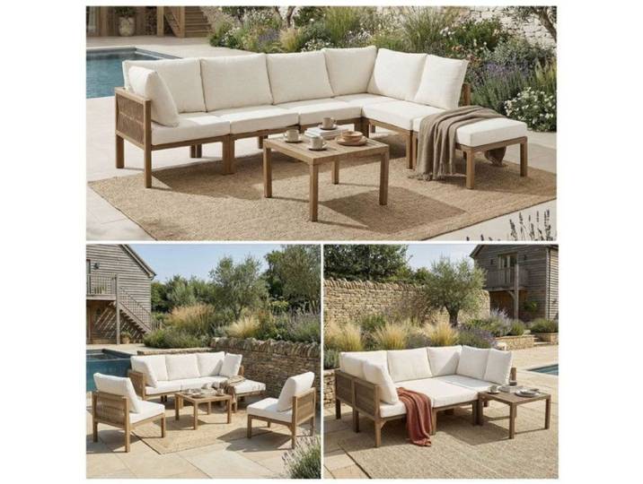 Ensemble de Jardin Extérieur Design Salon de Terrasse Modulable et Spacieux Tressage Haut de Gamme Construct SALON BAS DE JARDIN