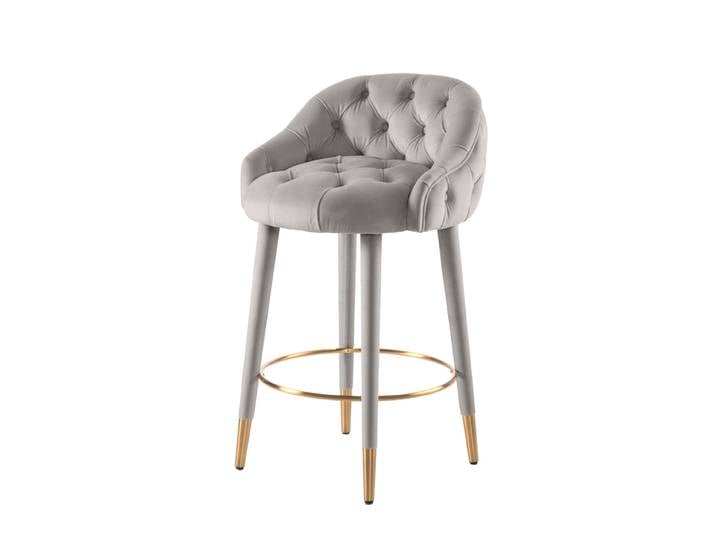 Sophia Thekenhocker - Grau - Messingkappen