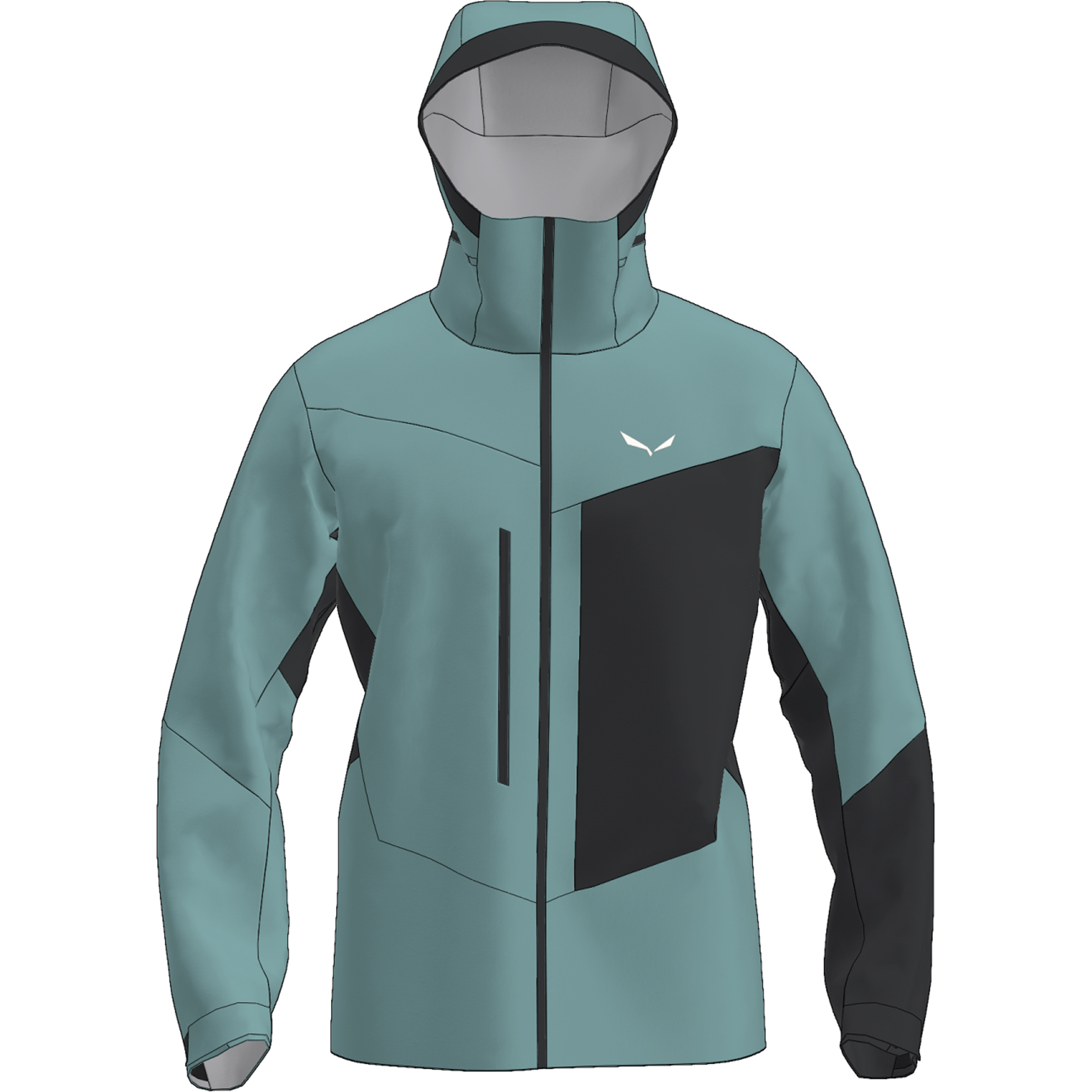 Salewa Sella 3l PTX Herren Regenjacke grau Größe S Trekking Winddicht Wasserabweisend