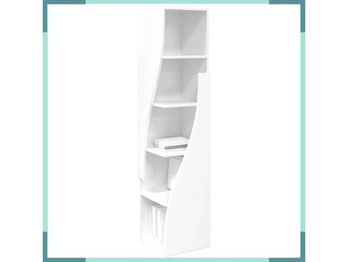 Meuble d'angle - Mod. 889879 - Blanc brillant - 5 étagères - 32x32x140 cm
