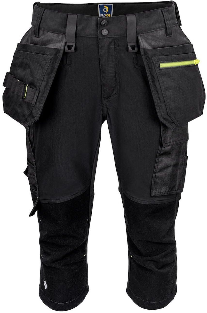 Projob 645557 5557 Knickers Med Stretch Kevlar På Knæ / Arbejdsknickers Black C56