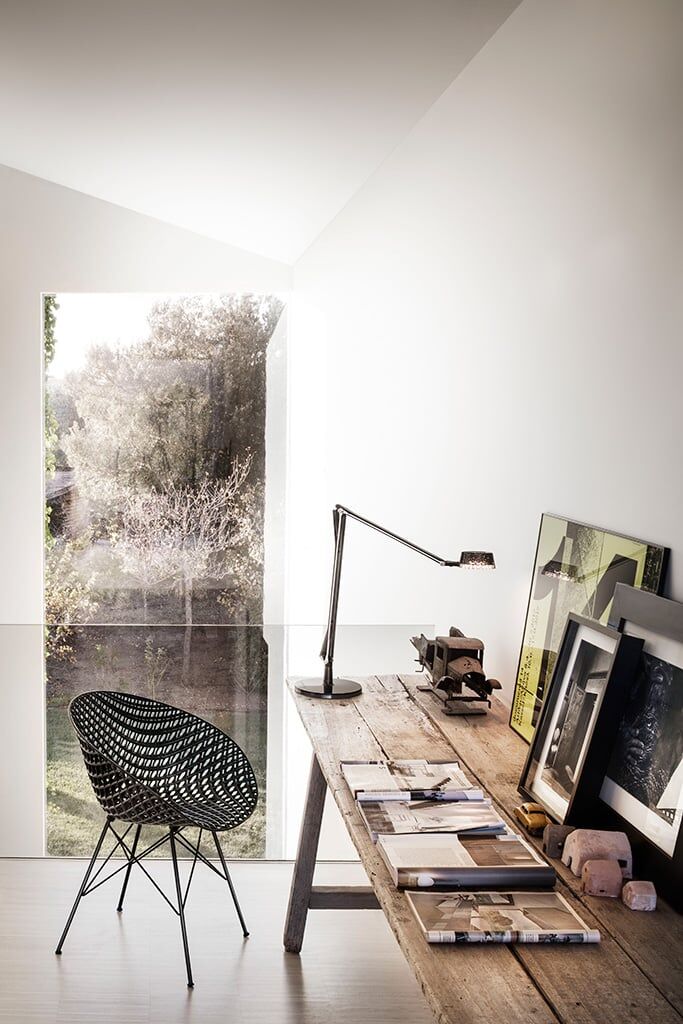 Kartell Smatrik Stuhl (weiß, chrom) weiß   chrom
