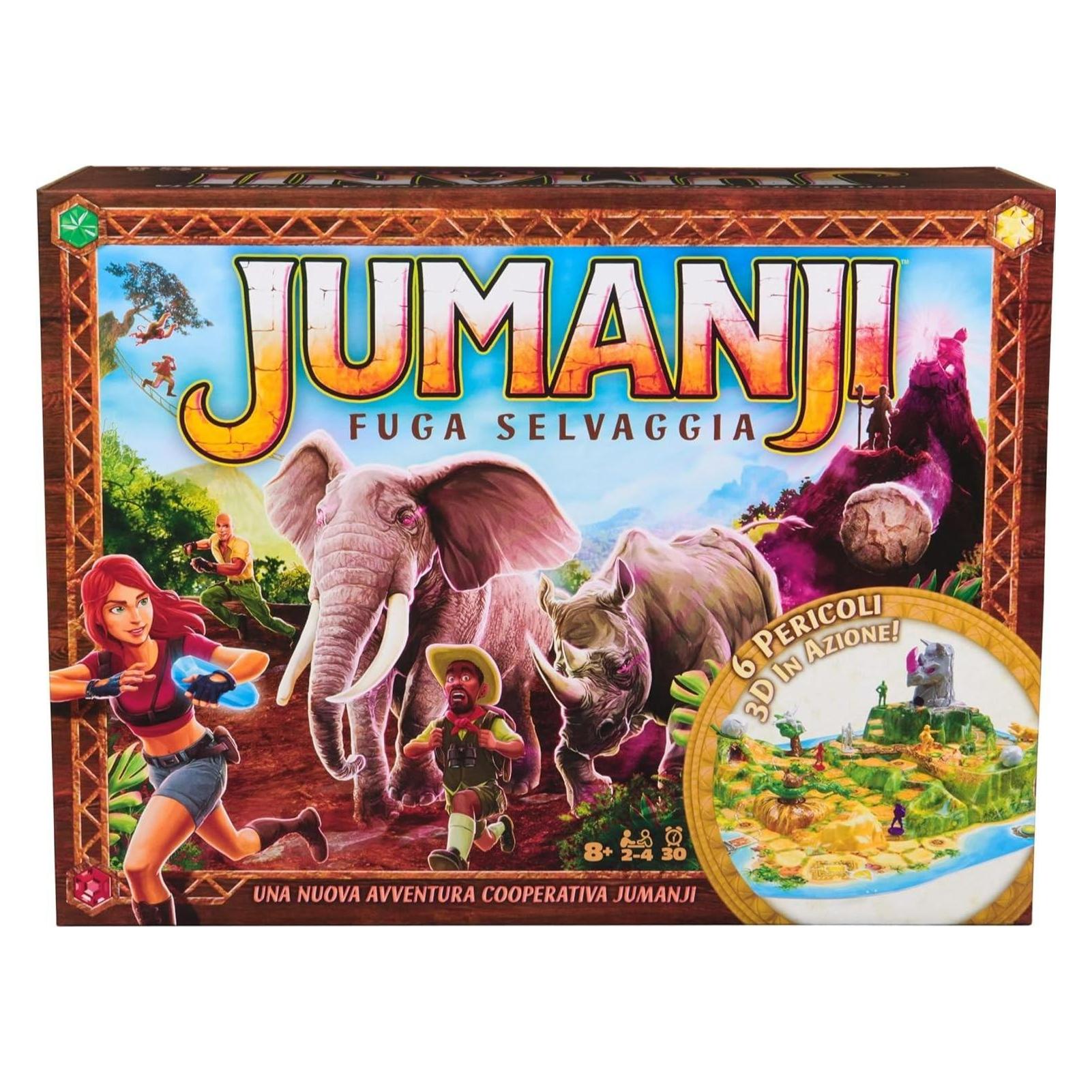 Spin Master Games Jumanji Stampede cooperative board game, 3D adventure game based on the action-com (Deutsch, 2 - 4 Spieler) (6070931)