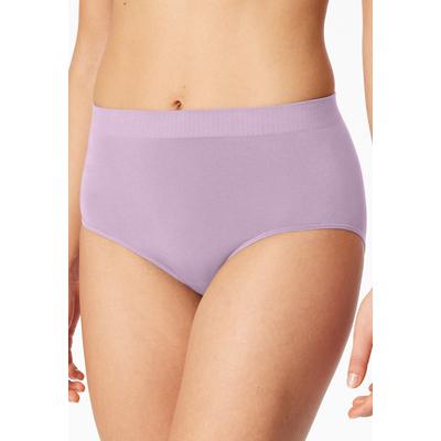Slip SCHIESSER "Classic Seamless", Damen, Gr. S, lila (536, orchid), Single Jersey, Obermaterial: 93% Polyamid, 7% Elasthan, körpernah, Unterhosen Slip, ohne störende Seitennähte, bequem, nahtlos