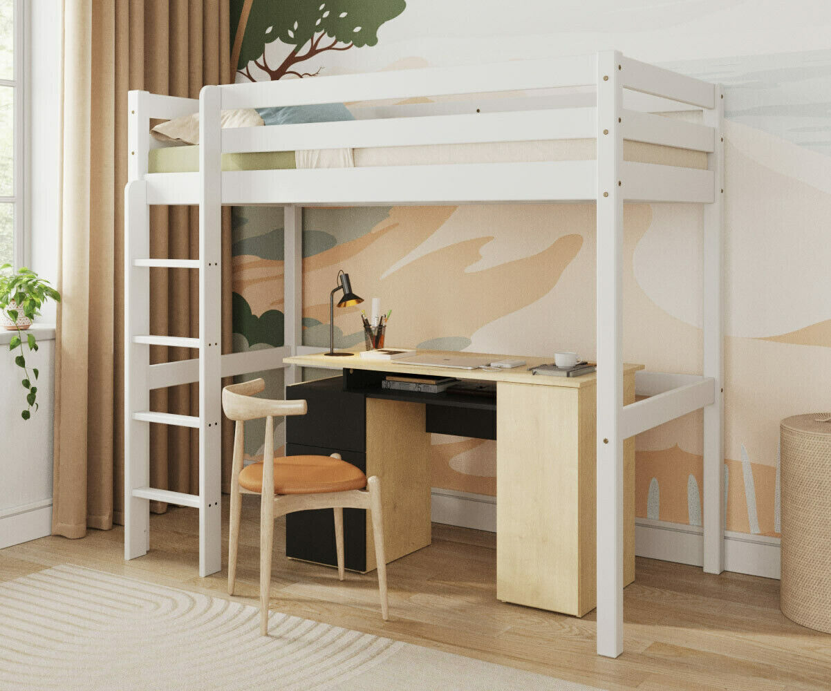 Ma Chambre d'Enfant Lit mezzanine enfant Cargo  Blanc 90x190 cm