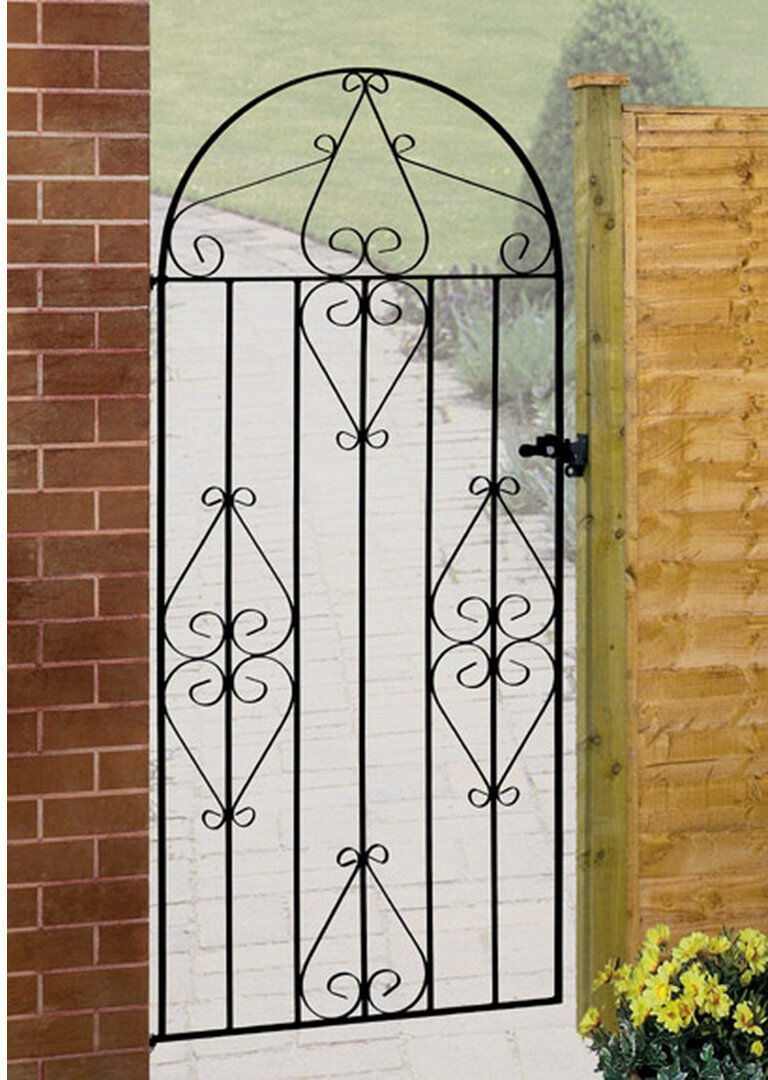 Rosalind Wheeler Suez Gate Fencing Black 91cm W x 183cm H