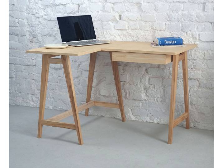 Eckschreibtisch Toeke 115cm Ausrichtung links Braun/Kernesche