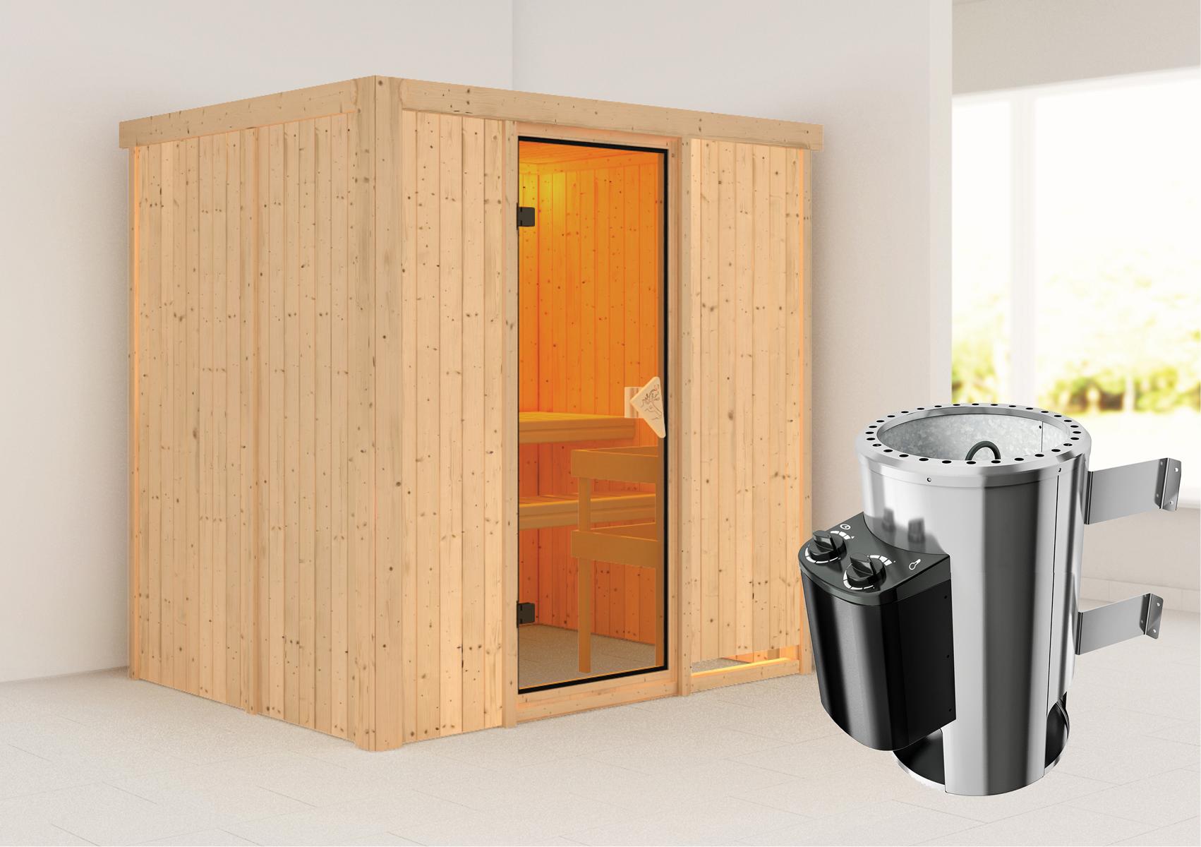 KARIBUHOLZT Sauna Fanja Front 3,6kW int.Strg bronz.GGT 08288720