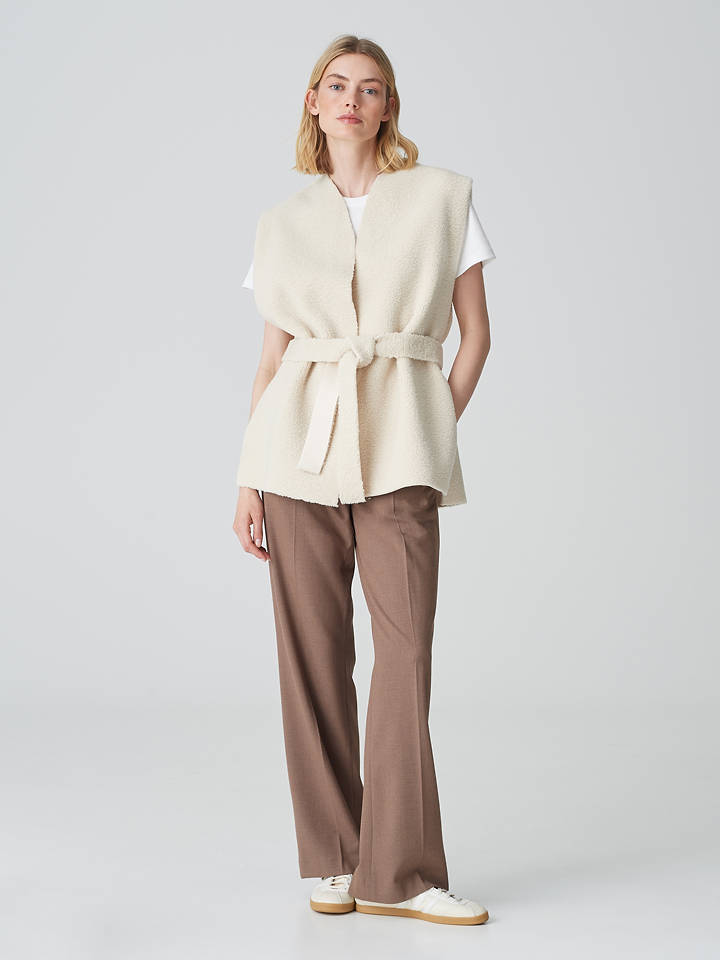 OPUS Teddyweste in Creme - onesize