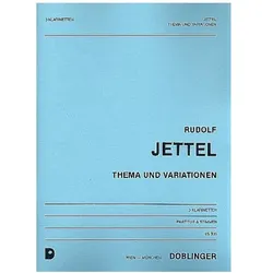 Thema und Variationen für 3 Klarinetten Partitur und Stimmen, Fachbücher von Rudolf Jettel