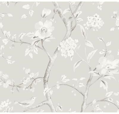 Seabrook Designs Lillian August Southport Floral Trail Unpasted Wallpaper
