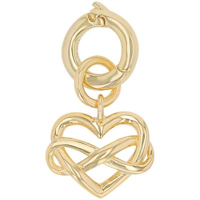Charm-Einhänger AMOR "Herz/Infinity/Unendlichkeitsschleife", gold (gelbgoldfarben), Charms, Damen, Silber 925 (Sterlingsilber)