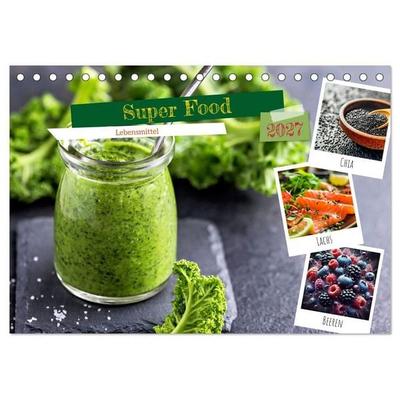 Super Food - Lebensmittel (Tischkalender 2027 DIN A5 quer), CALVENDO Monatskalender