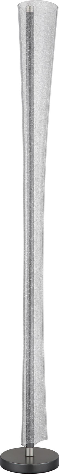 Globo Malinda Design vloerlamp antraciet grijs/transparant met LED en bolvormig accent