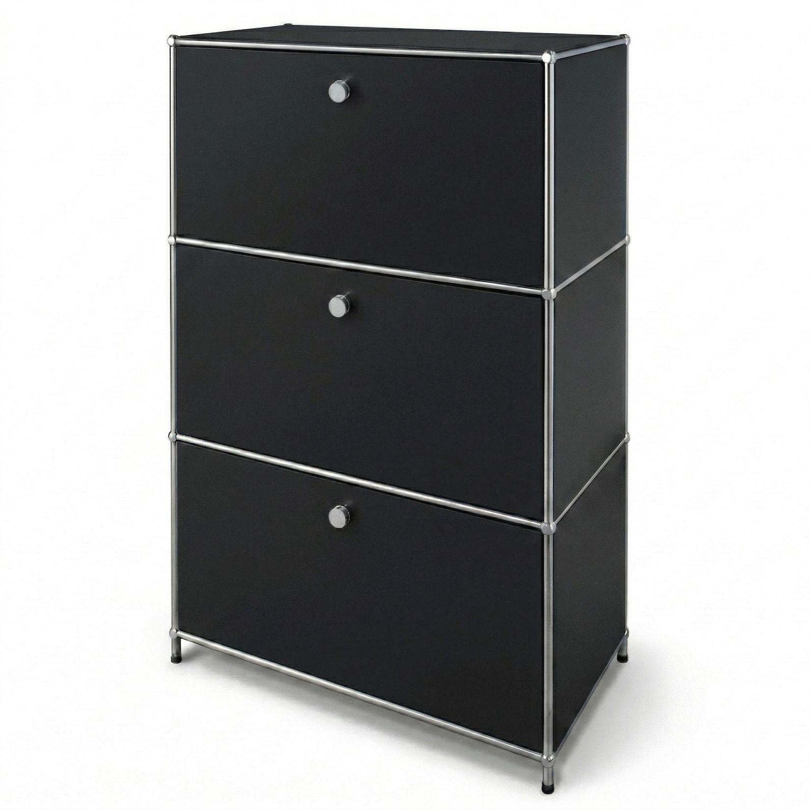 Floordirekt Metallschrank Concept Epure MK-129 Sideboard mit 3 verschließbaren Fächern