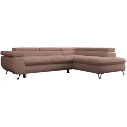 ECKSOFA PEDRO L Rosa Boucle - Rechts Seite