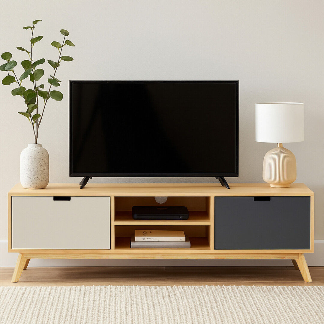 Norden Home Platte TV Stand for TVs up to 48" White, Grey, Natural 48"