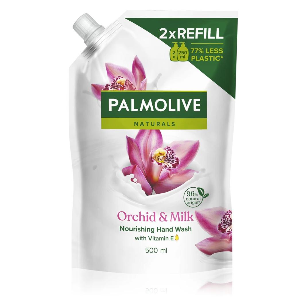 Palmolive Naturals Orchid & Milk Handwash Cream 500ml (Flüssigseife, Handseife Nachfüllpackung, 500 ml) (49992620)