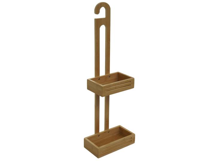 MCW Duschablage Braun, Holz, 22x69x13 cm, Badezimmer, Baden & Duschen, Duschregale & Duschablagen