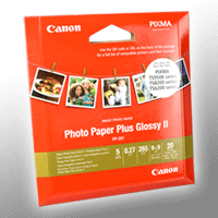 Canon Photo Paper Plus Glossy II PP-201 2311B070 8,9x8,9cm 20 Blatt 265g