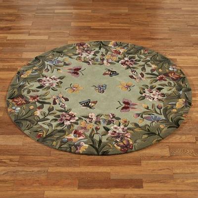 Kas Oriental Rugs / Exclusives "Sophia Garden Round Rug, 7'6"" Round, Sage"