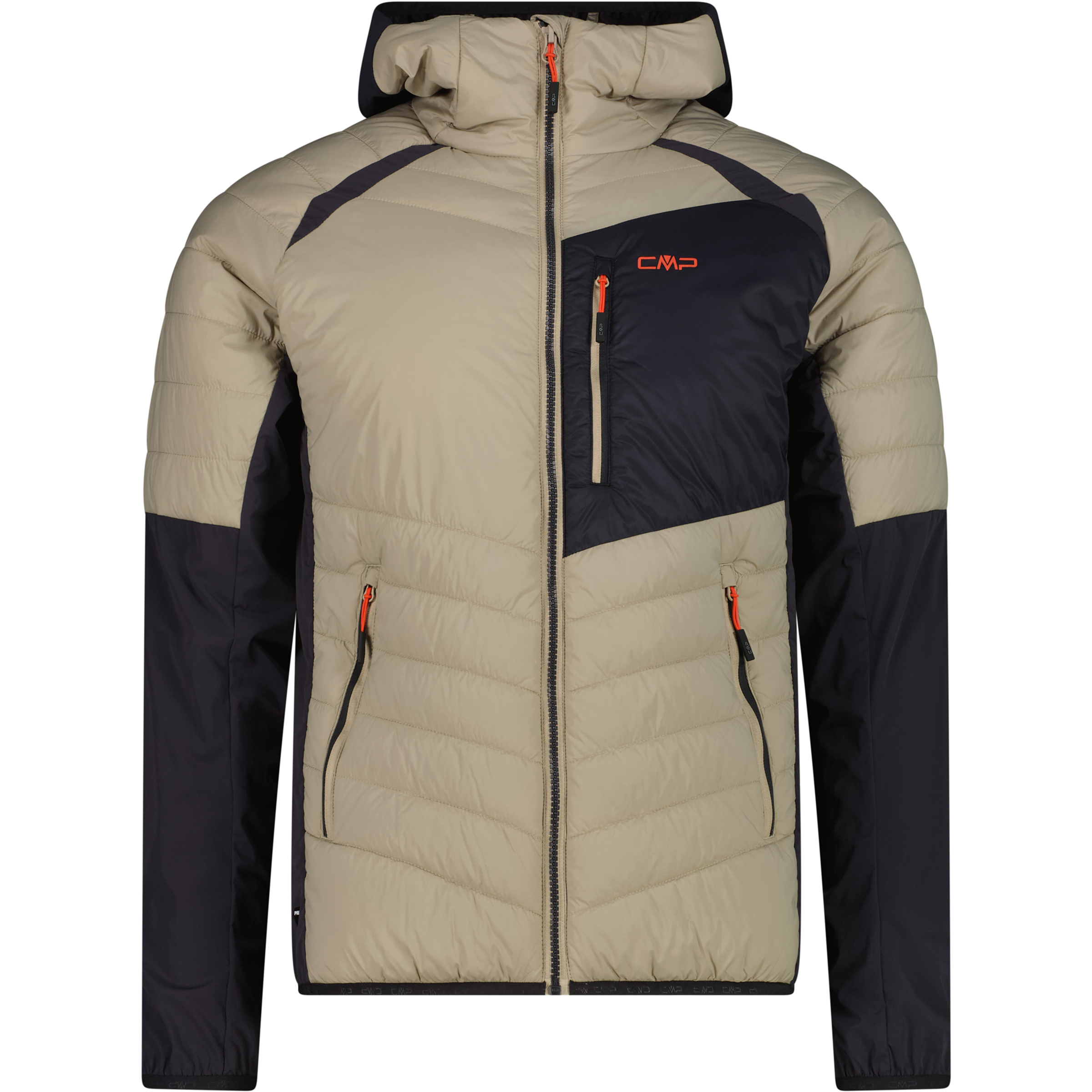 CMP Hybrid Herren Kunstfaserjacke beige Größe XL Trekking Winddicht