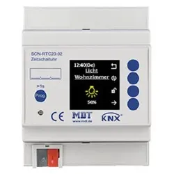 MDT Schaltuhr mit 20 Kanälen  und aktivem Farbdisplay, 4TE, REG SCN-RTC20.02