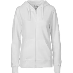 Neutral Damen Bio Kapuzen Sweatjacke O83301 white XS