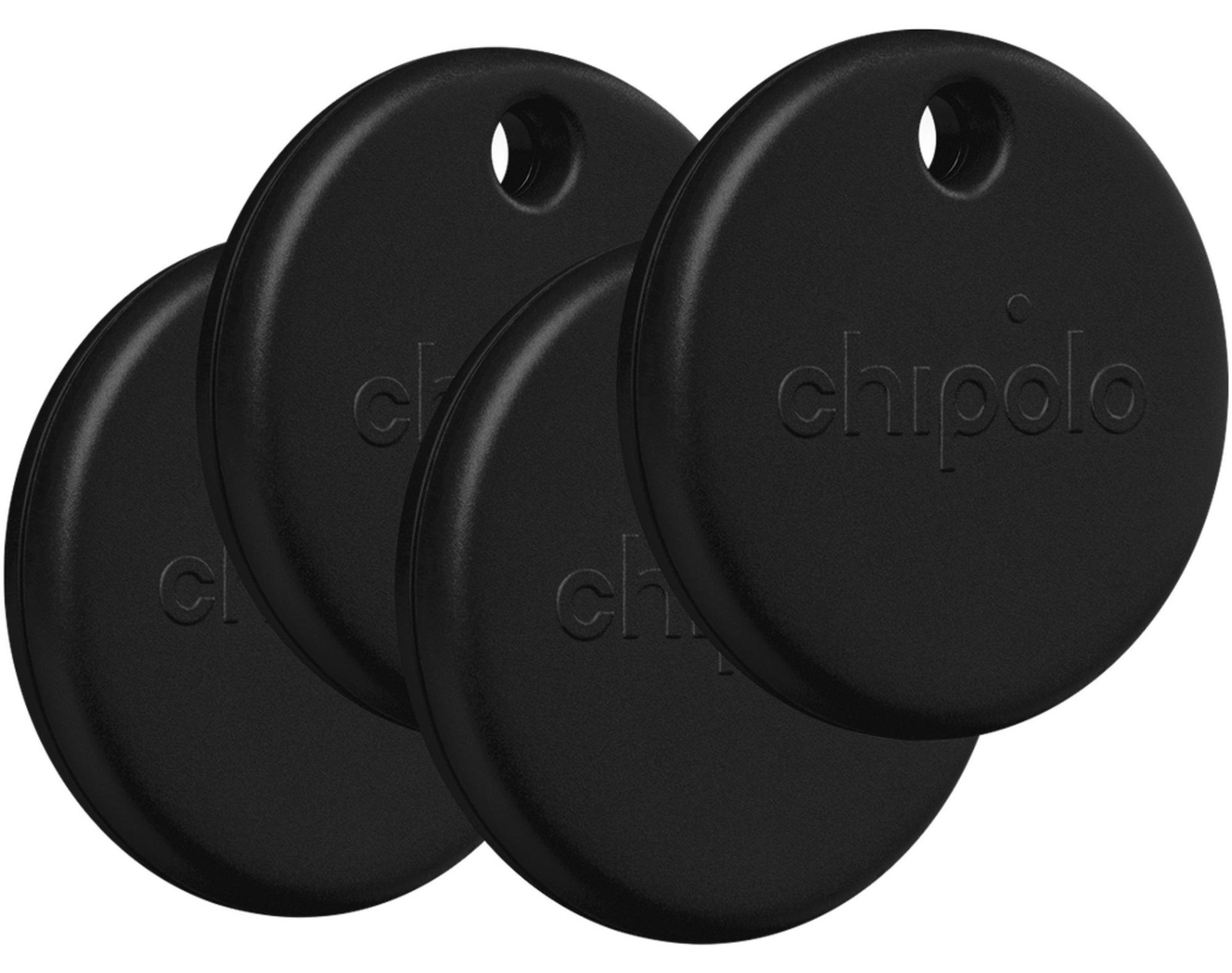 Chipolo POP 4-pack Zoekapparaat compatibel met Apple Find My, zwart
