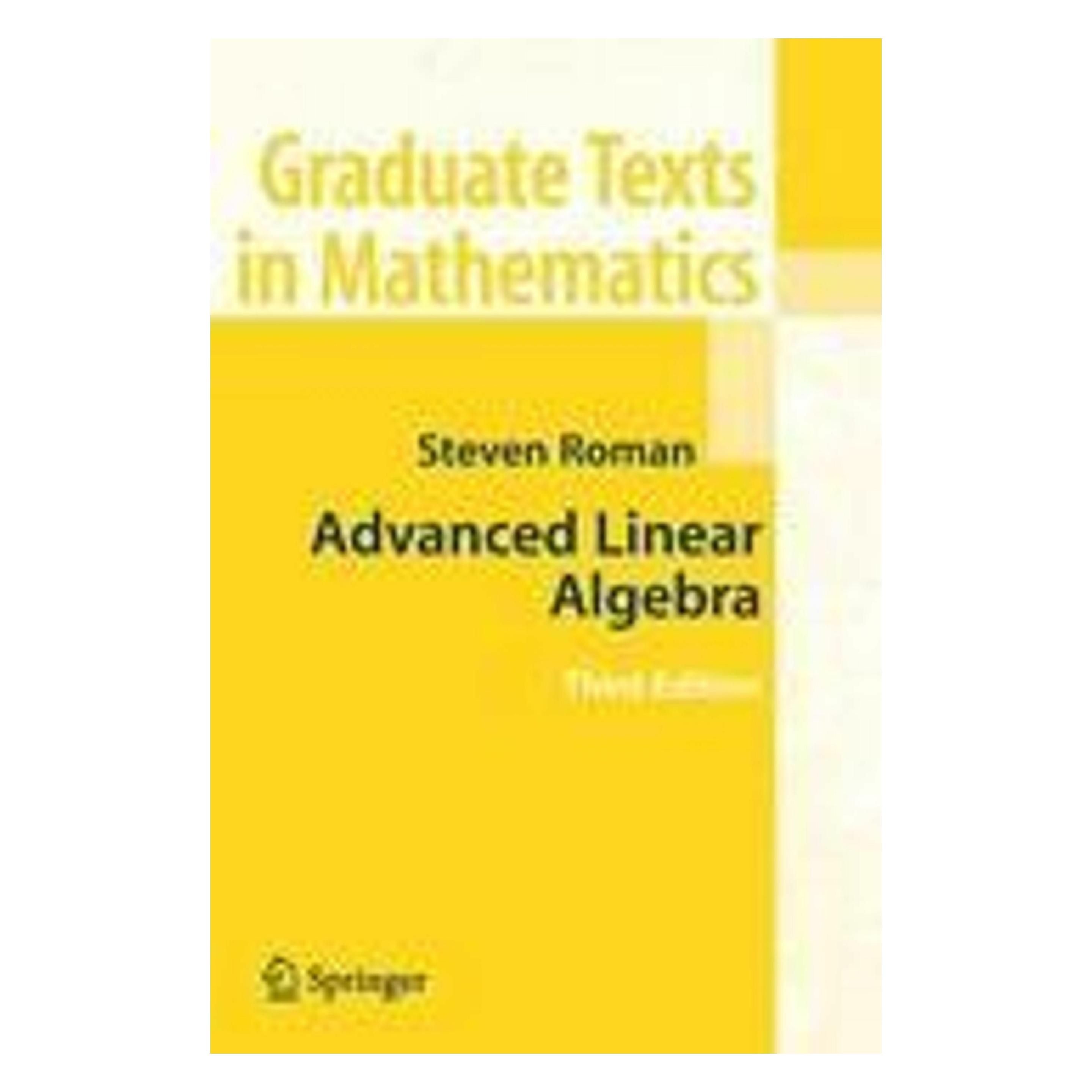 Springer Advanced Linear Algebra (Englisch, Softcover, Steven Roman) (52473550)