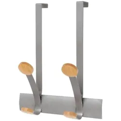 Alba, Kleiderhaken + Wandgarderobe, Wandgarderobe 2x2Haken Metall 36,7x10,9x30cm metallic