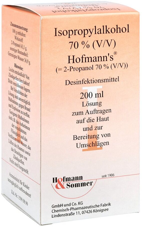 Isopropylalkohol 70% V/v Hofmann's
