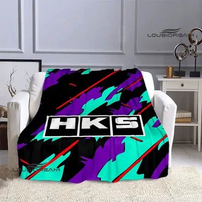 Shop Station HKS Racing Car Blanket Soft Flannel Throw Blanket For Couch, Bed & Car Enthusiast Gift d 39.37 59.06 In