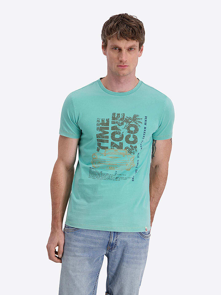 Timezone Shirt "Cuba" in Türkis - 3XL