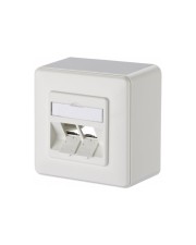 METZ CONNECT Installationskasten Netzwerkoberfläche Pure White RAL 9010 2 Ports (130B20D20002KE)