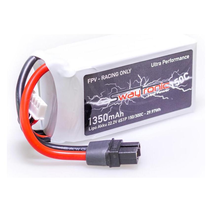 Swaytronic SWAY-FPV LiPo 6S 22.2V 1350mAh 150C XT60 (1350 mAh, 22.20 V) (36576192)