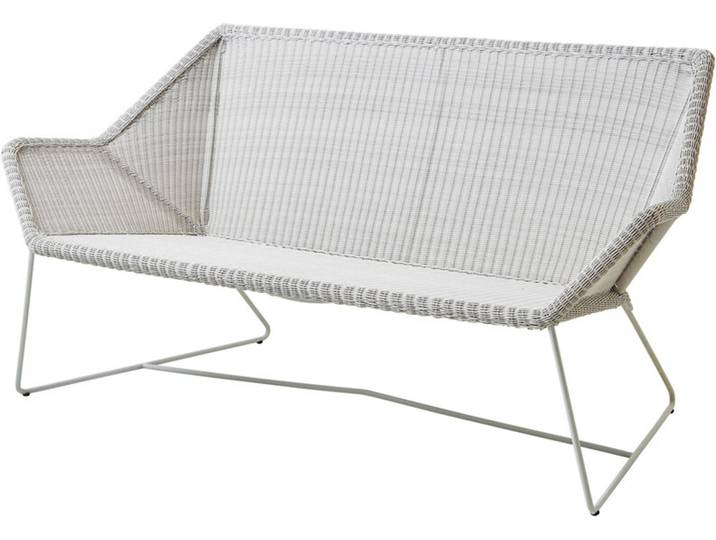 Loungecouch Breeze Cane-line weiß, Designer Christina Strand, Niels Hvass, 154x78x76 cm