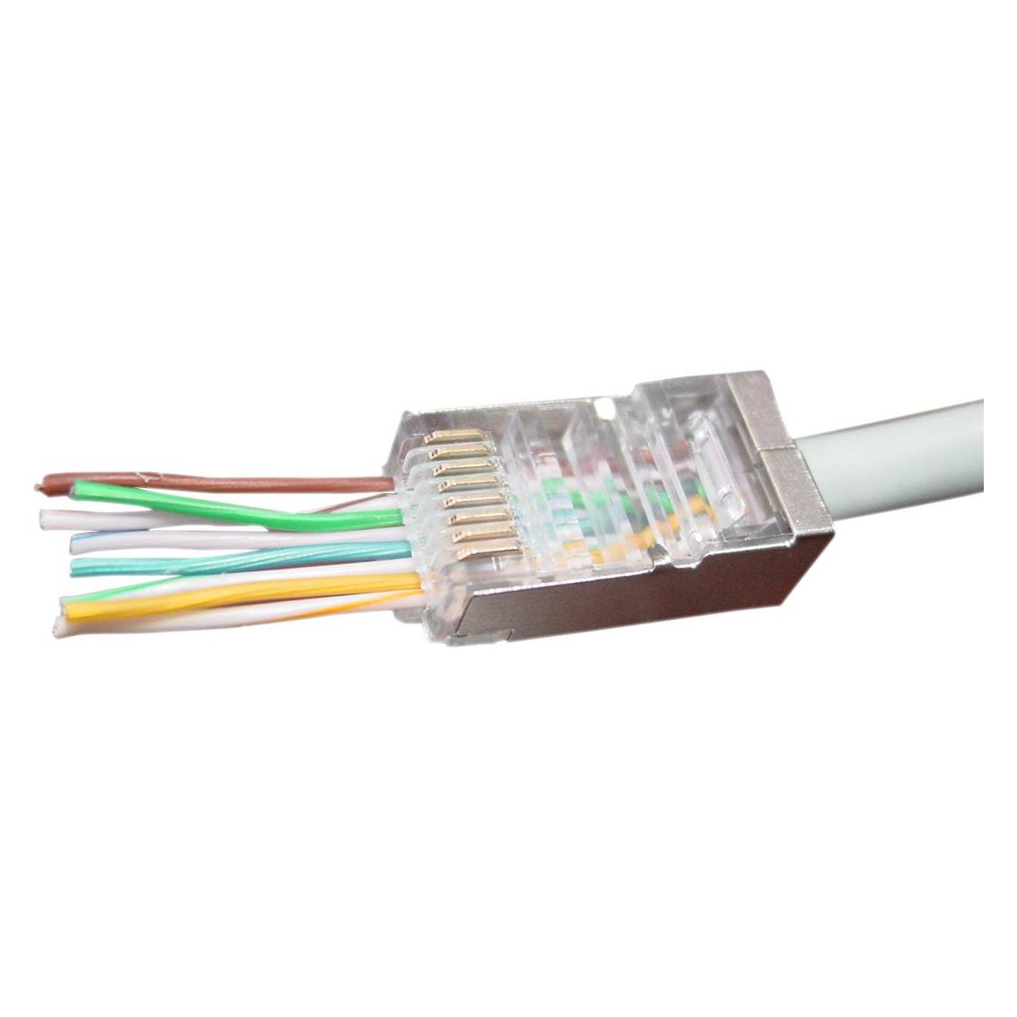 Gembird LC-PTF-01/50 wire connector 8P8C RJ45 Transparent (FTP, CAT7, 0.10 m) (LC-PTF-01/50)