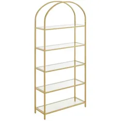 VASAGLE Bücherregal gold 100/30,2/183,5 cm gold