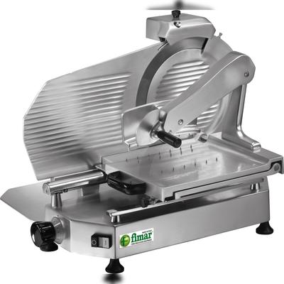 Vertikale Schneidemaschine mit festem Schlitten, Klinge ø 300 mm und Flachscheibenblock. FIMAR. Modell K300