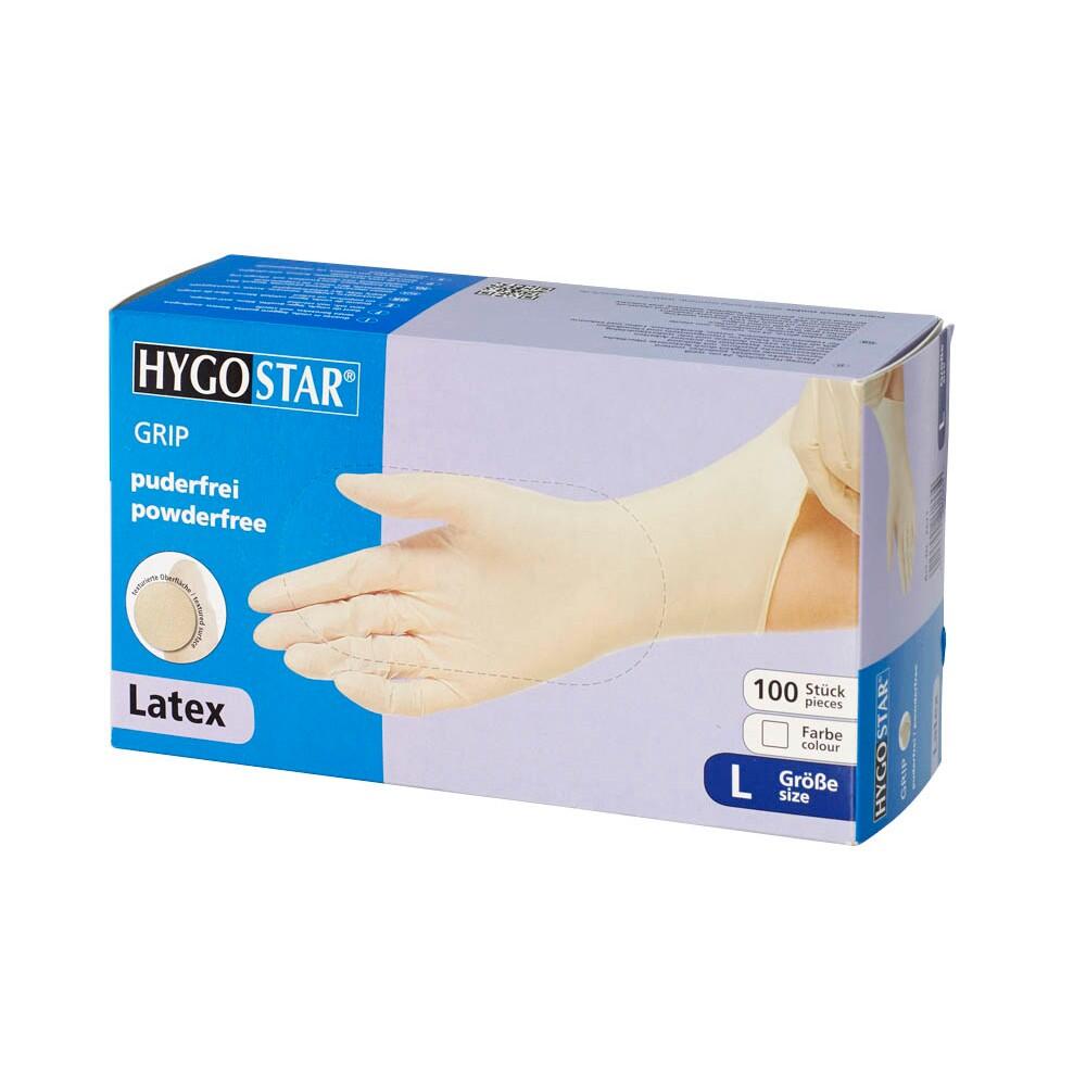 HYGOSTAR unisex Einmalhandschuhe GRIP weiß Größe L - 100 Stück 2671