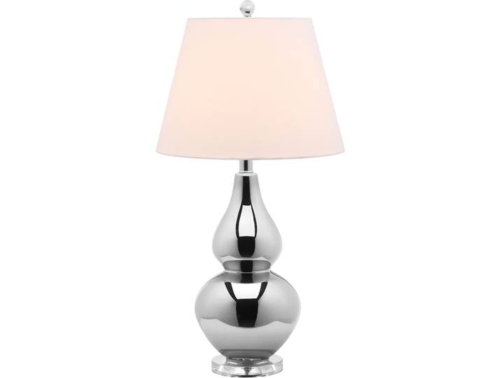 Ensemble de 2 lampes de table en polyester, argent