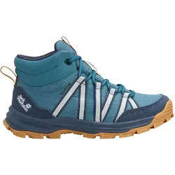 Jack Wolfskin, Unisex, Wanderschuhe, Kid's Wild Hike Texapore Mid (34), Blau
